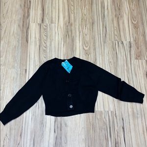 Black button up sweater